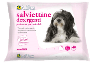 Salviettine detergenti profumate per cani adulti